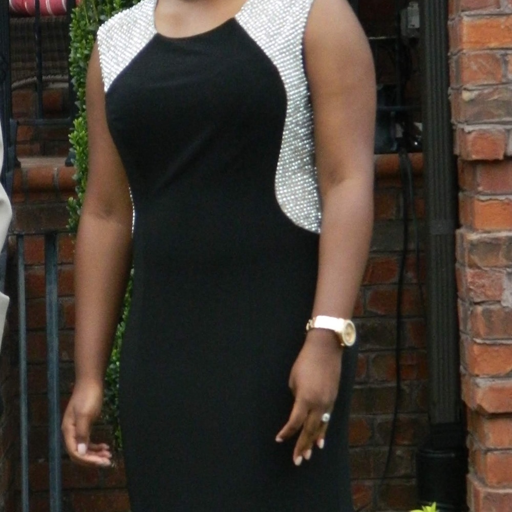 Black Gown with Sequin Back